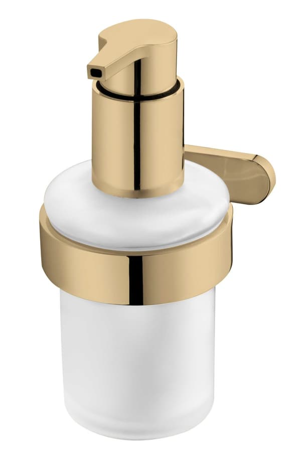 Flydende sæbedispenser glas Nature Box, guldfarvet