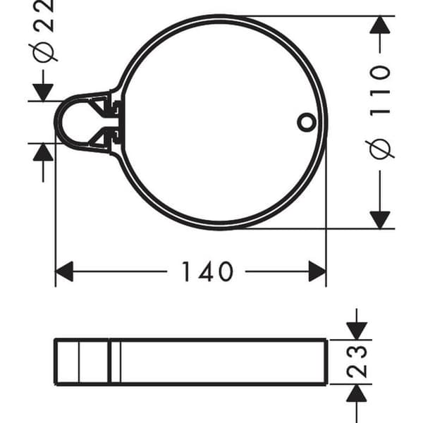 Tvålkopp - hansgrohe - Casetta'C. - Krom - Syntetmaterial - För 22 mm duschstänger