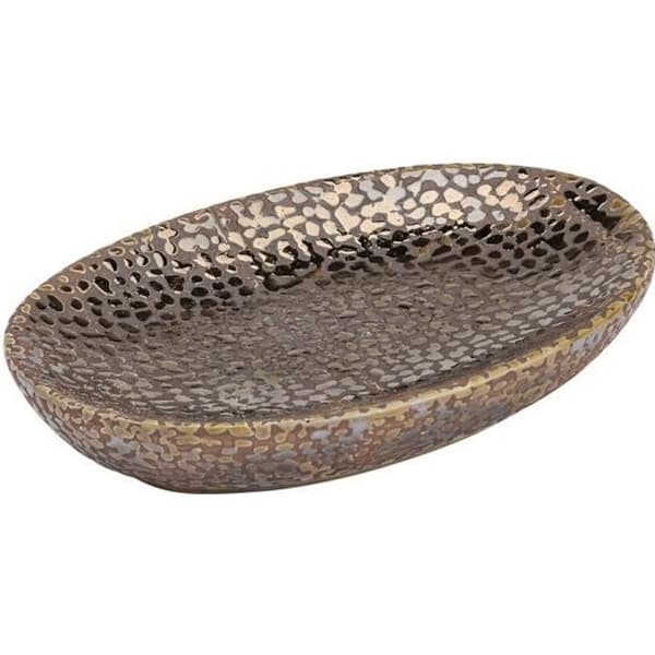 Tvålkopp - WENKO - Marrakech - Blank keramik - 13,6x2x9,9 cm - Brun