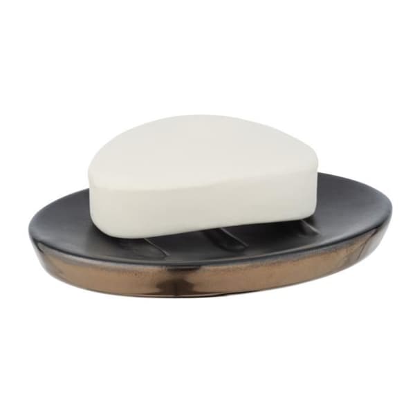 Tvålställ - WENKO - Brandol - Keramik - Svart - Koppar - 12x10x1,5 cm