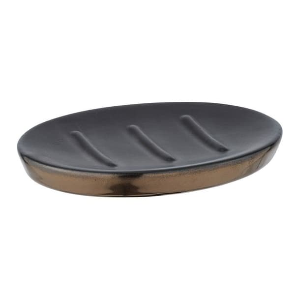 Tvålställ - WENKO - Brandol - Keramik - Svart - Koppar - 12x10x1,5 cm