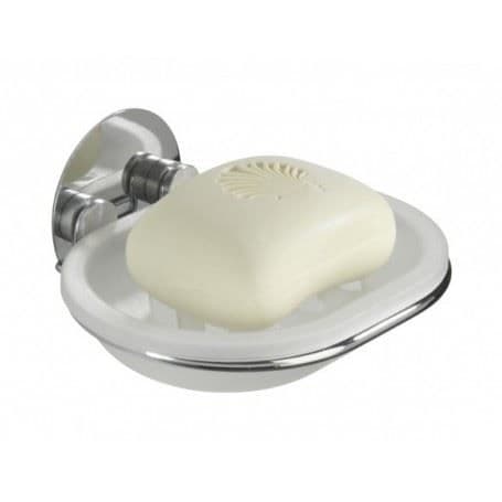 Väggmonterad tvålskål - WENKO - Turbo-Loc® - Stål - 13x6x11 cm - Glänsande
