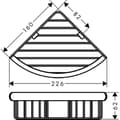 Miniatyrbild 2 av 2: Hörnkorg tvålkopp - Hansgrohe - Logis Universal - Krom - Mässing - Väggfäste