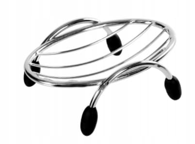 Oval tvålkopp i metall, silver