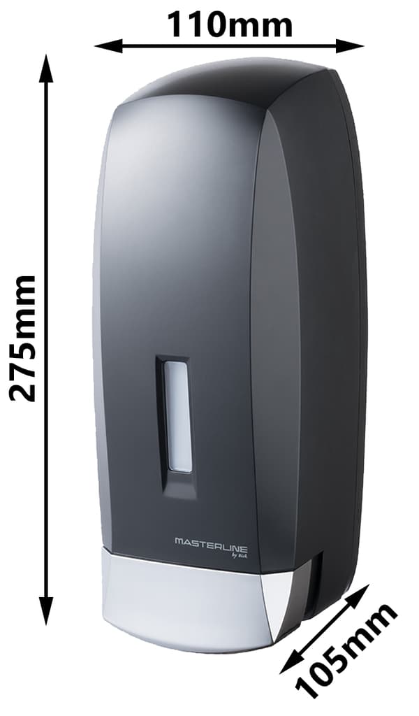 Väggmonterad tvålpump, svart, 1000 ml