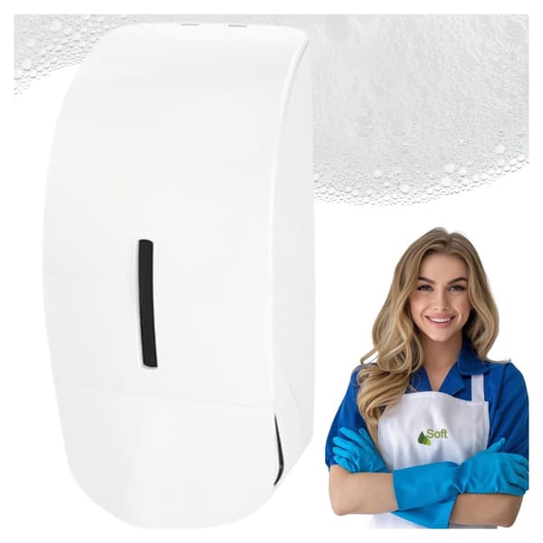 Elegant sæbedispenser - 1l ABS hvid