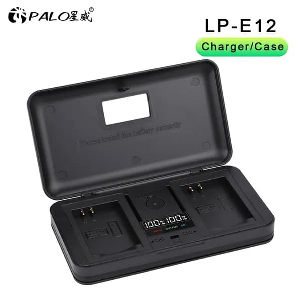 Canon EOS M batteri, 2000mAh, Kompatibel med M10, M50, M100, 3 batteri 1 oplader
