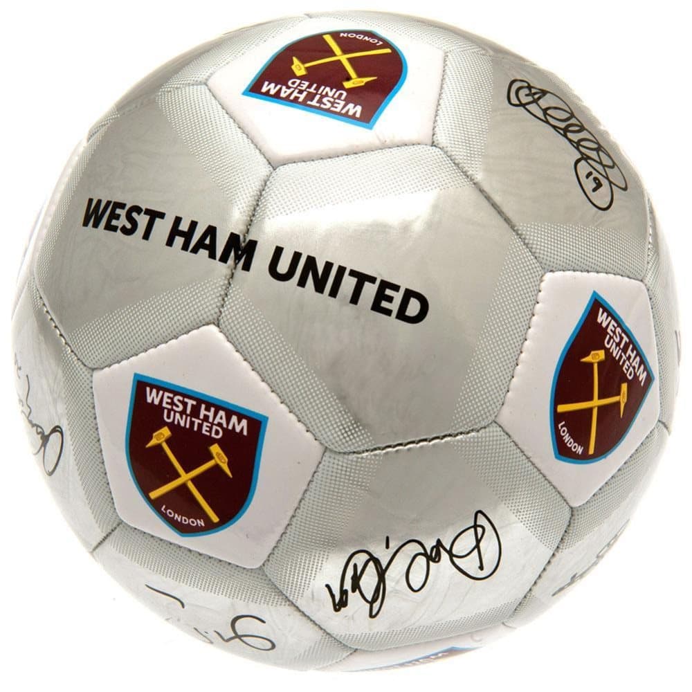West Ham United FC Signatur Silver Football