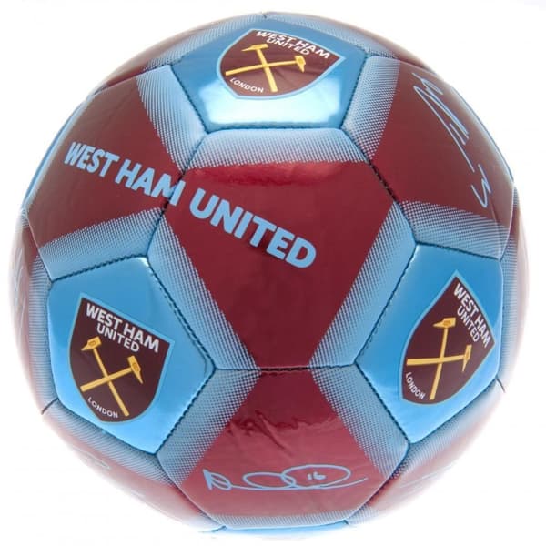 West Ham United FC Signature Football Claret Red/Sky Blue 5