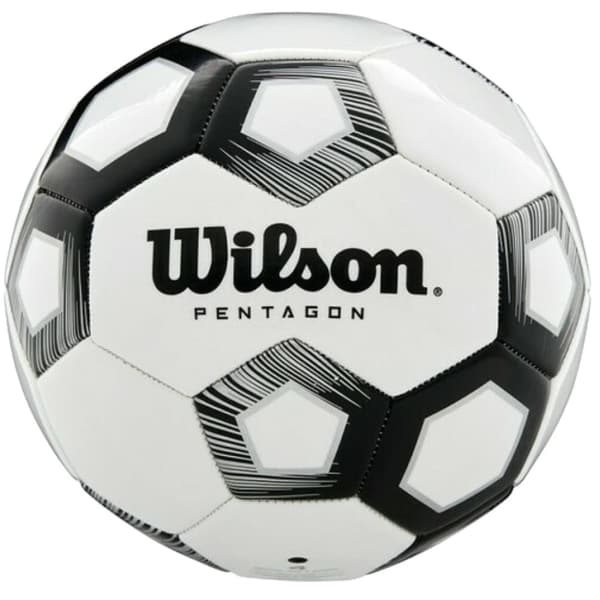 Wilson Pentagon Soccer Ball WTE8527XB, Fotboll, Unisex, vit, Storlek: 3