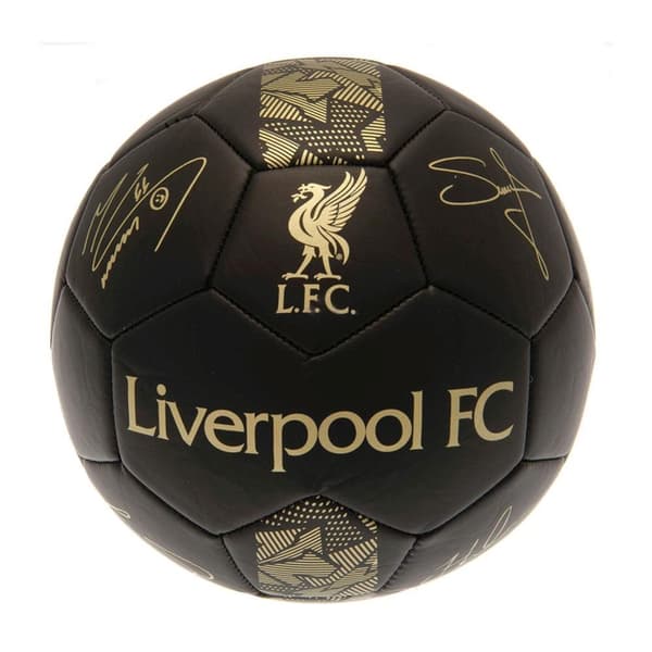 Liverpool FC Phantom Signature Football Matt Black/Gold 1