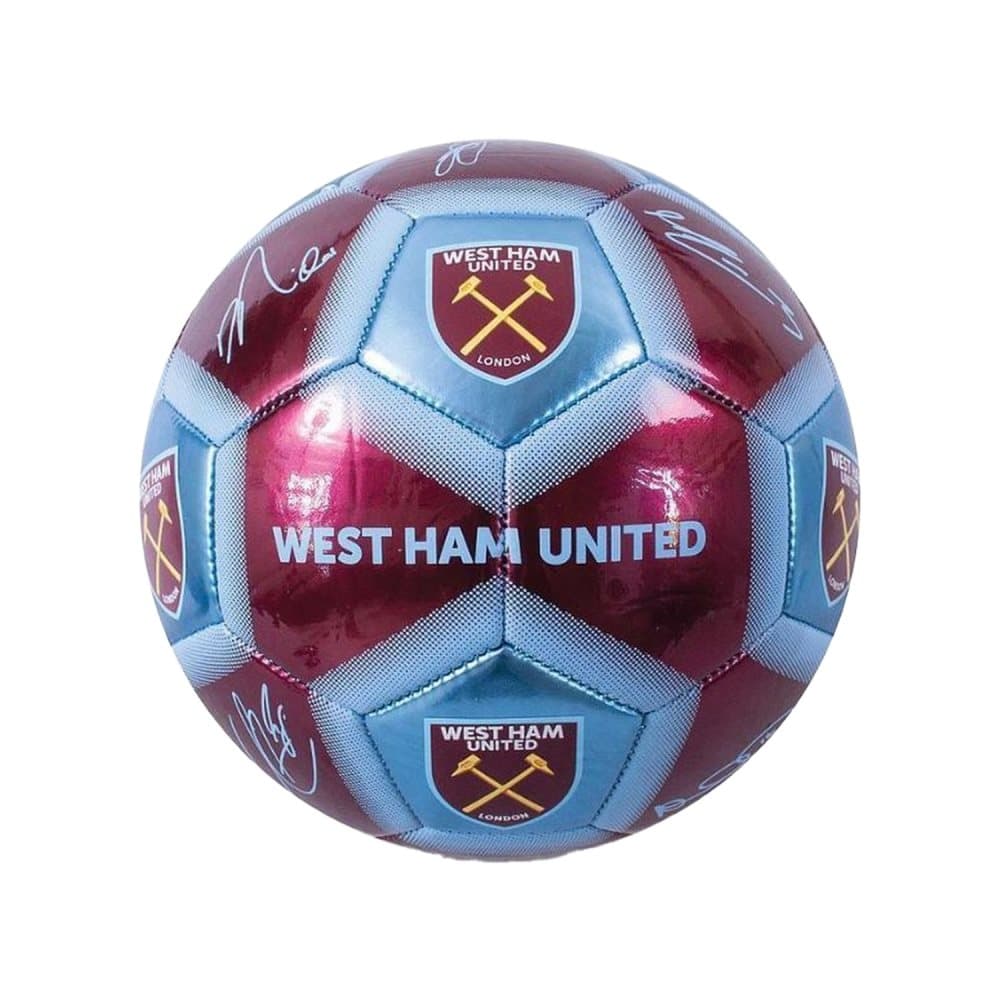 West Ham United FC Signatur metallisk fotboll