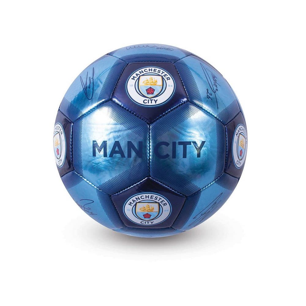 Manchester City FC Signatur metallisk fotboll