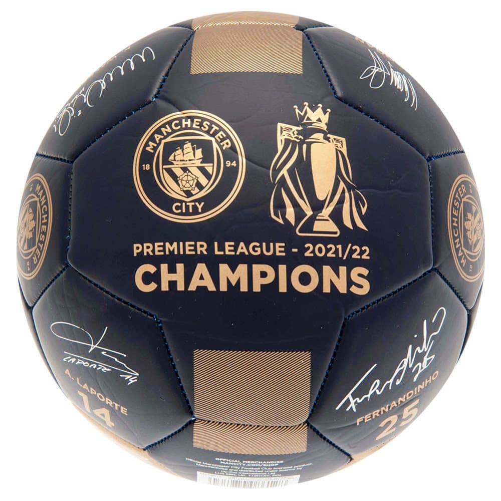 Manchester City FC Premier League Champions Signature Fotboll