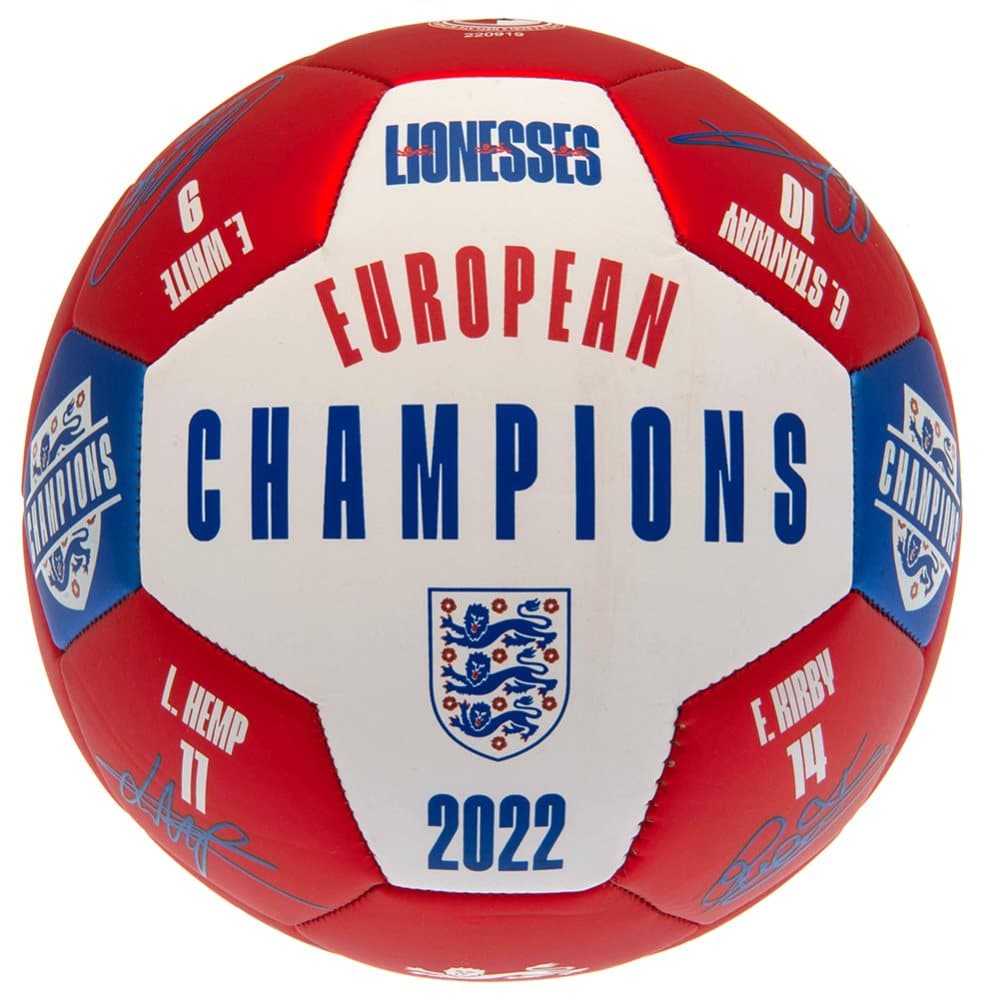 England Lionesses Europeiska mästare Signature Fotboll