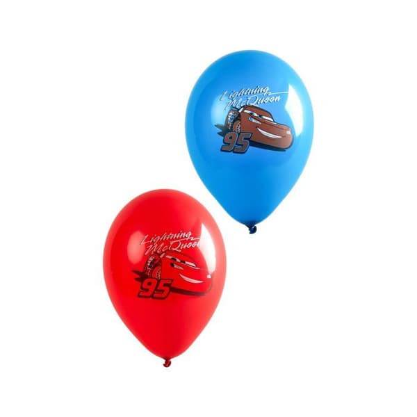 Ballonger - AMSCAN - BILAR - Förpackning om 6 - 27,5 cm - Helium möjligt - 4 färger