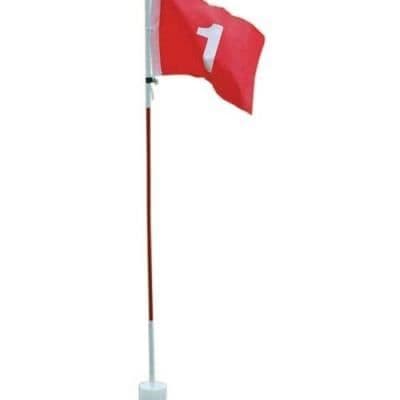 Drapeau för Practice LONGRIDGE med hål - Röd - Golf