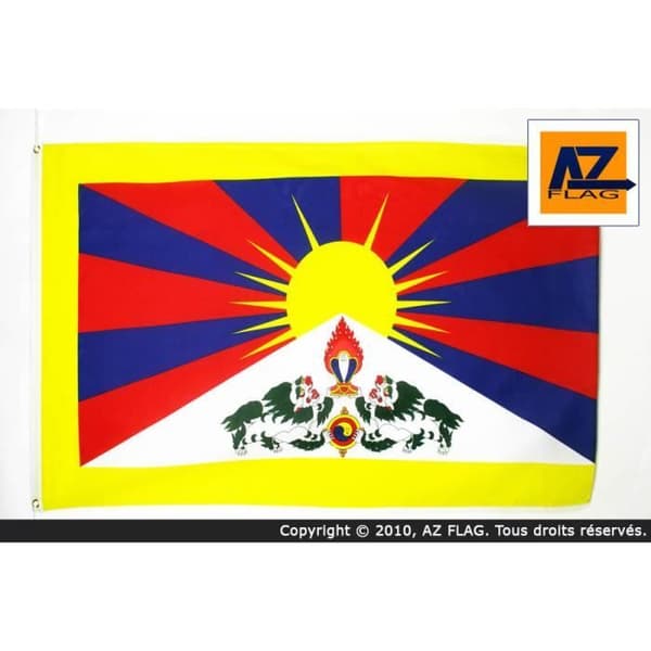 Tibetansk Flagga 150x90cm - Tibetansk Hög kvalitet