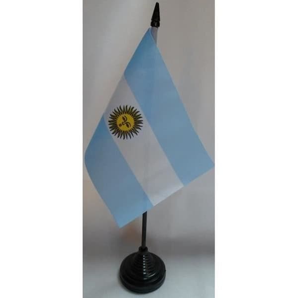 Bordsflagga - A-Ö-FLAGGA - Argentina - 15x10cm - Polyester - Svart plastfot