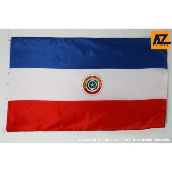 Paraguay Flagga 150x90cm - A-Ö-FLAGGA - Lätt polyester - Metallöglor - Hållbar