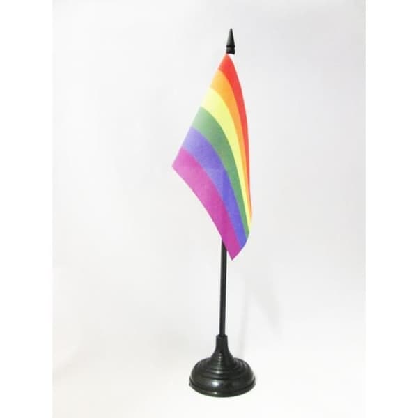 Regnbågsbordsflagga 15x10cm - gay - Regnbågsflagga Hög kvalitet