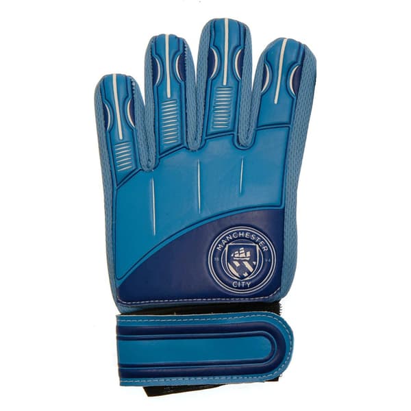 Manchester City FC Barn/Kids Delta Crest målvaktshandskar Blue/White 67mm - 73mm