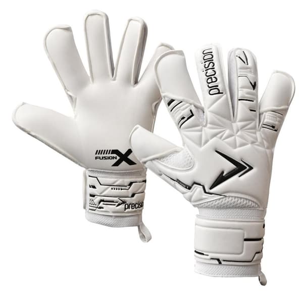 Precision Childrens/Kids Fusion X Pro Classic Hybrid Giga Goalkeeper Gloves White 7