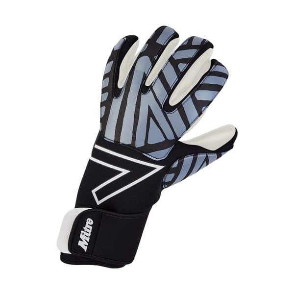 Mitre Unisex Adult Impel 2024 Goalkeeper Gloves Black/Grey 7