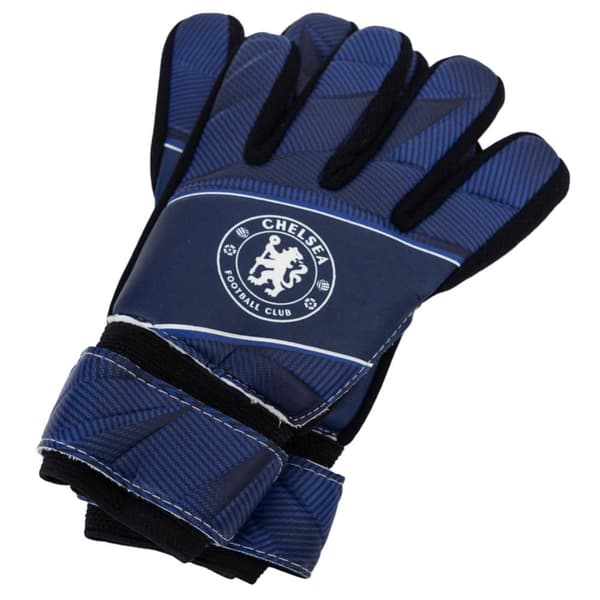 Chelsea FC Childrens/Kids Fuse Goalkeeper Gloves Blue/Black 7