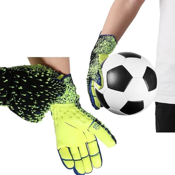 1 par Tykke Latex Palm Målmandshandsker Anti-Slip fodboldtræning - størrelse 8