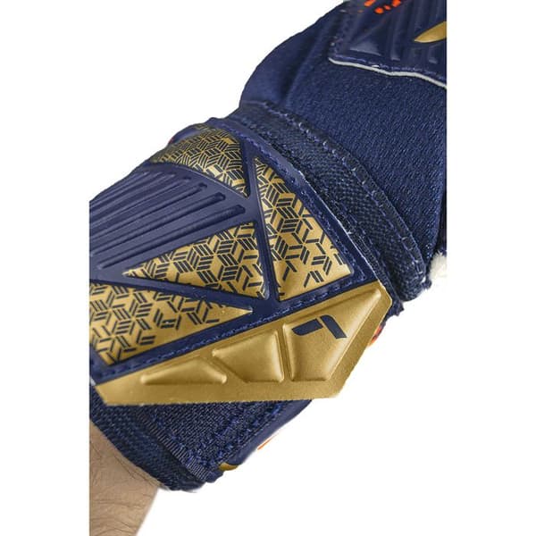 Målvaktshandskar - Reusch - Attrak Grip - Färg premium blå/guld - Andningsbar - Unisex