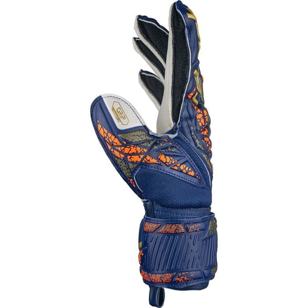 Målvaktshandskar - Reusch - Attrak Grip - Färg premium blå/guld - Andningsbar - Unisex