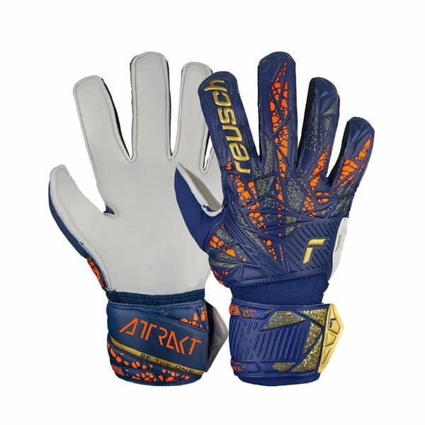 Målvaktshandskar - Reusch - Attrakt Solid - Premium blå - Kille - Fotboll