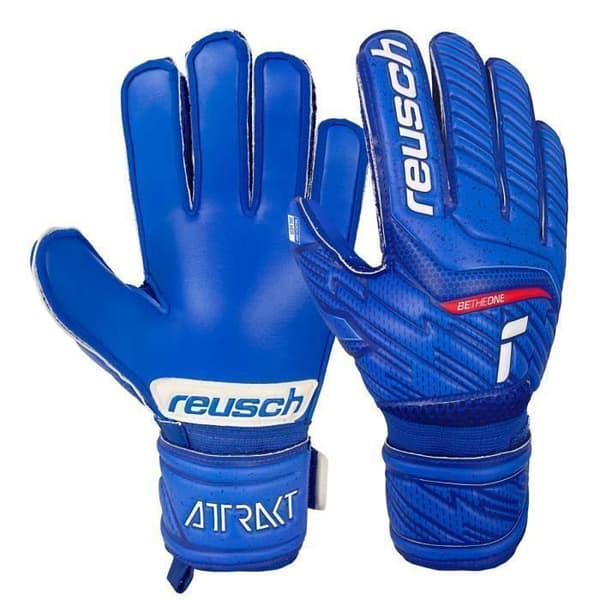 Barnvantar - Reusch - Attrakt Silver - Mörkblå - Latex Reusch Grip Silver - Bekväm