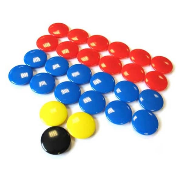 Precision Magneter (pakke med 27 stk.) Red/Blue/Yellow/Black 2cm
