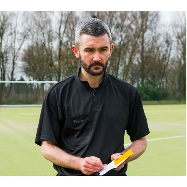 Precision Unisex Adult Referee kortärmad fotbollströja för vuxna