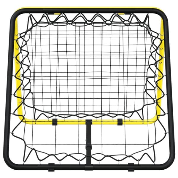 vidaXL dobbeltsidet rebounder stål justerbart gul og sort