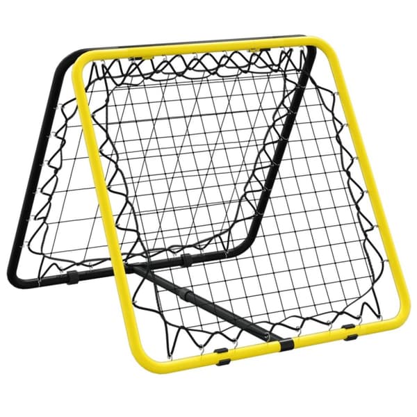 vidaXL dobbeltsidet rebounder stål justerbart gul og sort