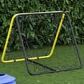 Miniatyrbild 1 av 2: Fotbollsnät med rebounder dubbel justerbart gul och svart stål