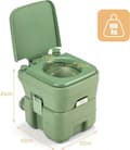 Miniatyrbillede 5 af 8: Transportabel campingtoilet, 42x36x43 cm, grå