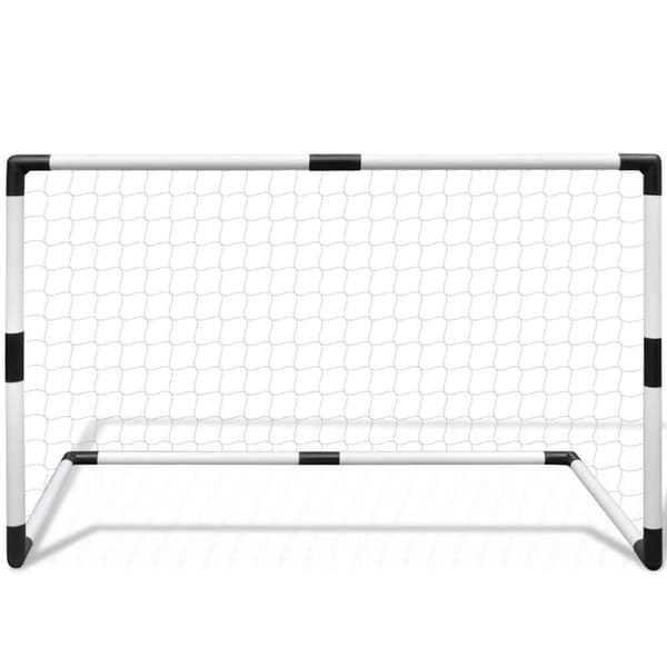 vidaXL Minifotballmålsett med stolper og nett 2 stk for barn 91,5x48x61 cm