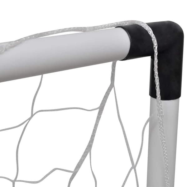vidaXL Minifotballmålsett med stolper og nett 2 stk for barn 91,5x48x61 cm