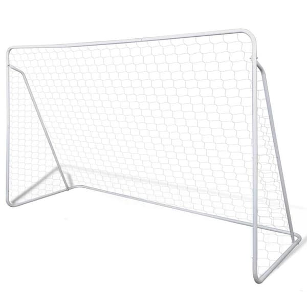 vidaXL Fotbollsmål i stål med nät 240 x 90 x 150 cm