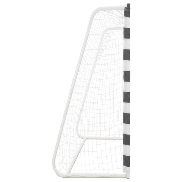 vidaXL Fotbollsmål 300x200x90 cm metall svart och vit