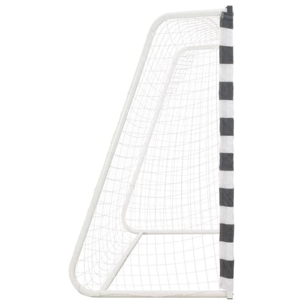 vidaXL Fotbollsmål 300x160x90 cm metall svart och vit