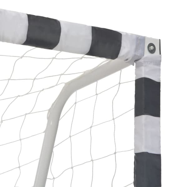 vidaXL Fotbollsmål 300x160x90 cm metall svart och vit