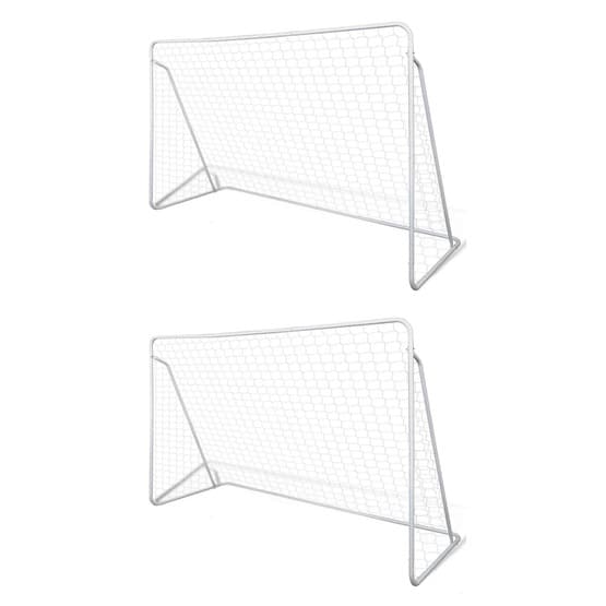 Fotbollsmål Nät 2 St 240X90X150 Cm