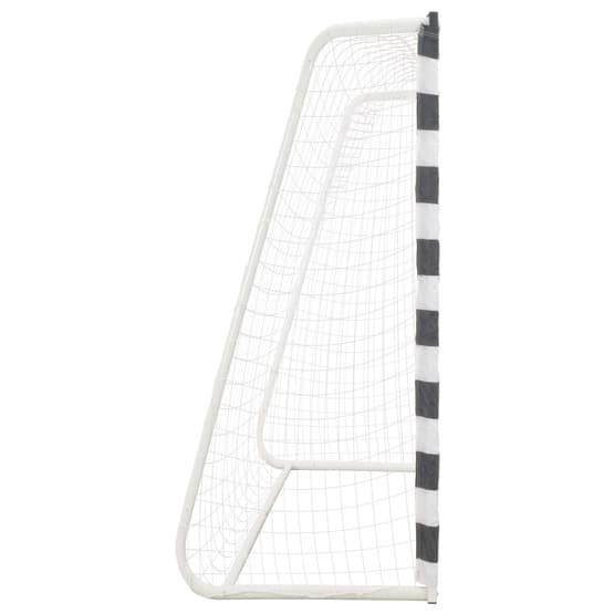 Fotbollsmål 300X200X90 Cm Metall Svart Och Vit