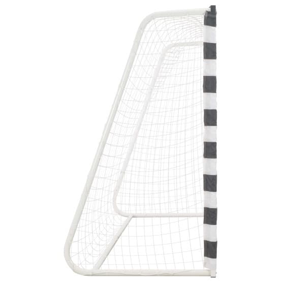 Fotbollsmål 300X160X90 Cm Metall Svart Och Vit