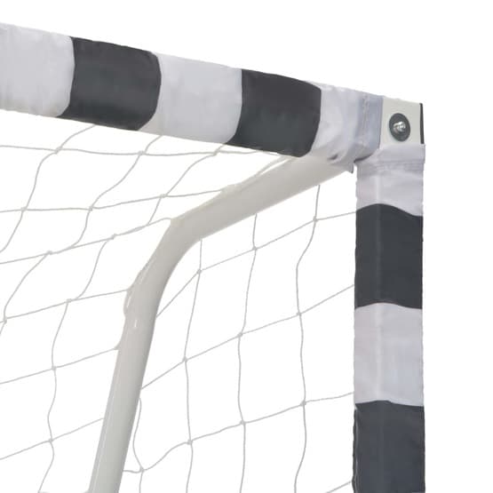 Fotbollsmål 300X160X90 Cm Metall Svart Och Vit